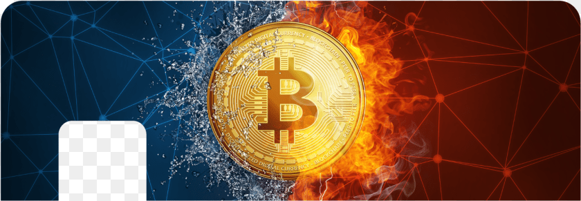 Bitcoin Fire PNG