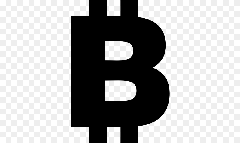 347x500 Bitcoin Clipart, Gray Sticker PNG