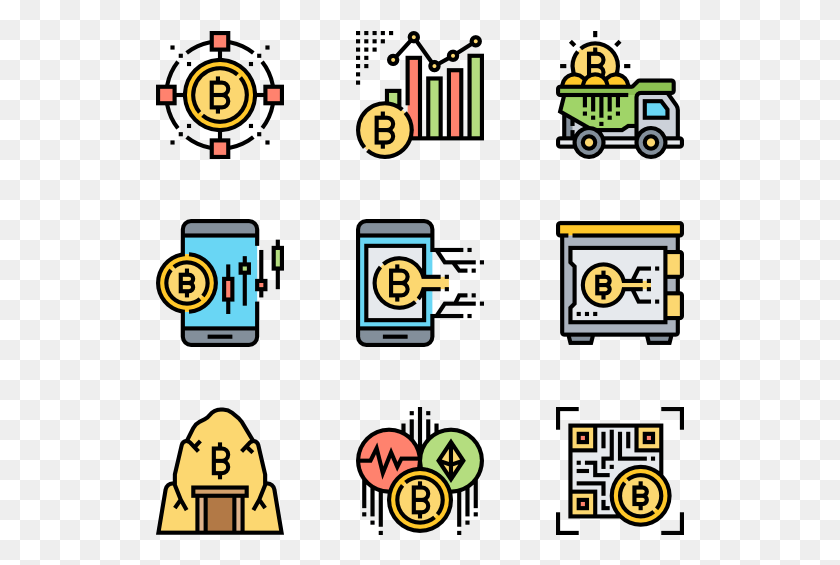 529x505 Bitcoin Icon, Pac Man, Text HD PNG Download