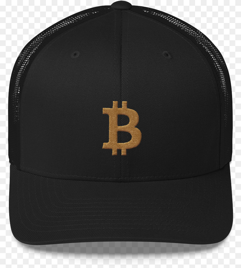 Bitcoin Trucker Hat Gold Logo Cryptostore Online Bitcoin, Baseball Cap, Cap, Clothing, Electronics Transparent PNG