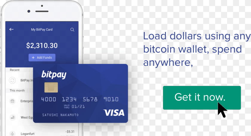 1365x740 Bitcoin Users Who Wish To Order The Bitpay Card Can Visa, Text, Credit Card PNG