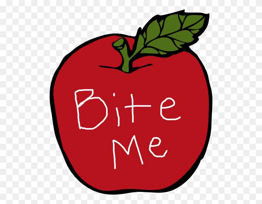 522x593 Bite Me Apple Clip Art At Clker Apples Free Clipart Black And White, Plant, Vegetable, Food HD PNG Download