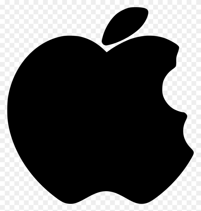 926x980 Bitten Apple Apple Bite Icon, Heart, Stencil HD PNG Download