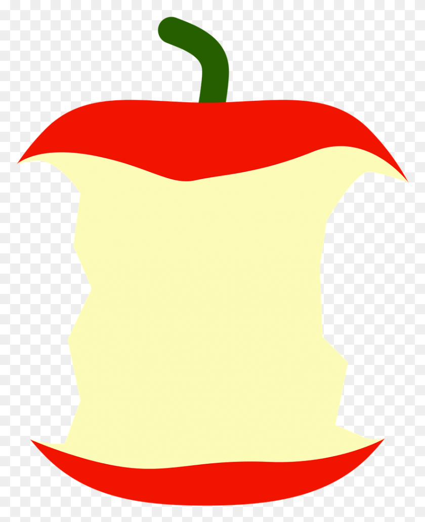 835x1039 Bitten Apple Healthy Eat Image Manzana Mordida Dibujo, Food, Plant, Peel HD PNG Download