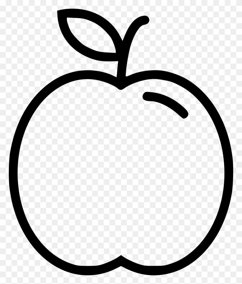 828x980 Bitten Apple Icon Line Art, Plant, Fruit, Food HD PNG Download