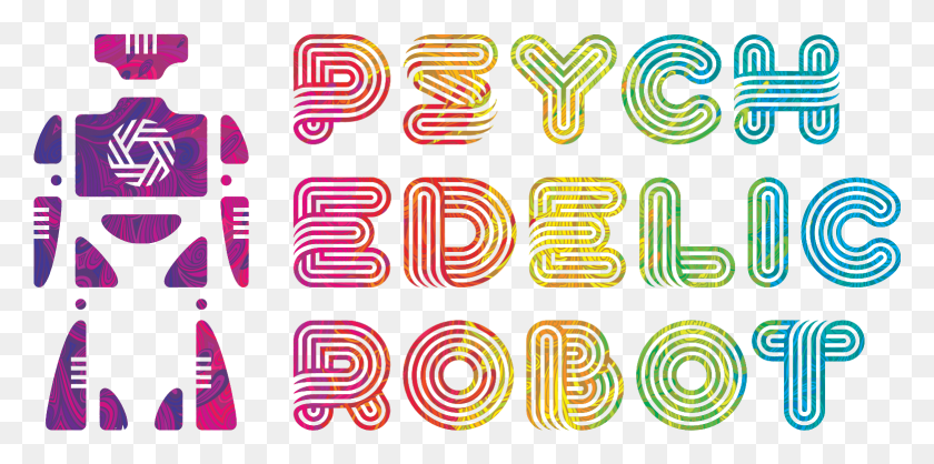 1561x718 Bivins Gallery Disrupts The Crescent With Immersive Psychedelic Robot Dallas, Text, Alphabet, Light HD PNG Download