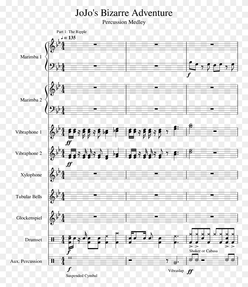 773x913 Bizarre Adventure Sheet Music 1 Of 83 Pages Opposing Bloodlines Violin Sheet Music, Gray, World Of Warcraft HD PNG Download