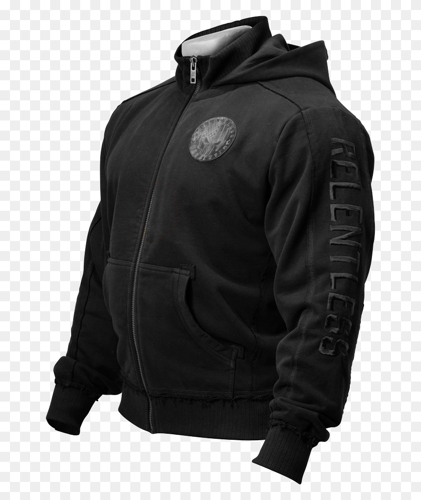 659x936 Black A Product Image Of Relentless Hoodie Black Gasp Huppari Branch Warren, Clothing, Apparel, Jacket HD PNG Download