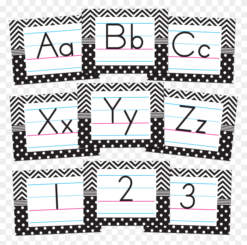 1999x1984 Black Amp White Chevrons And Dots Bulletin Board Display Style, Text, Number, Symbol HD PNG Download