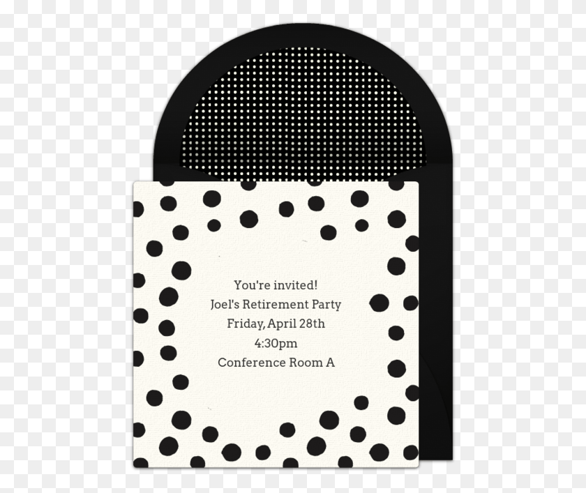 469x647 Black Amp White Dots Online Invitation Black And White Theme Kitty Invitations Ideas, Texture, Electronics, Polka Dot HD PNG Download