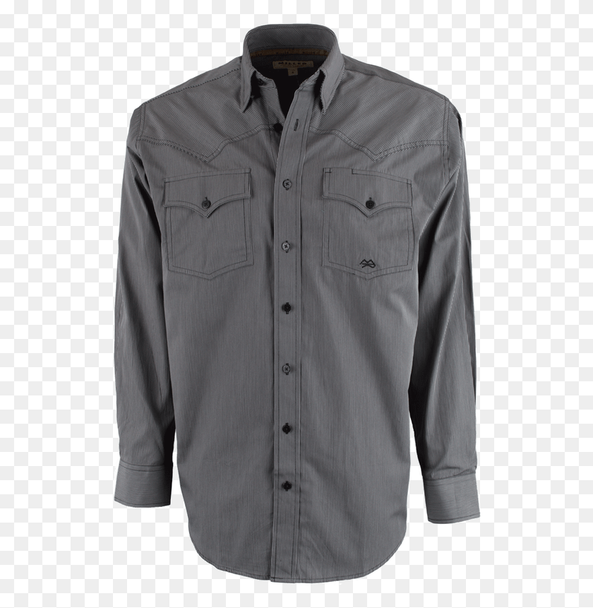 527x801 Black And Gray Striped Button Up Shirt Button, Clothing, Apparel, Sleeve Descargar Hd Png