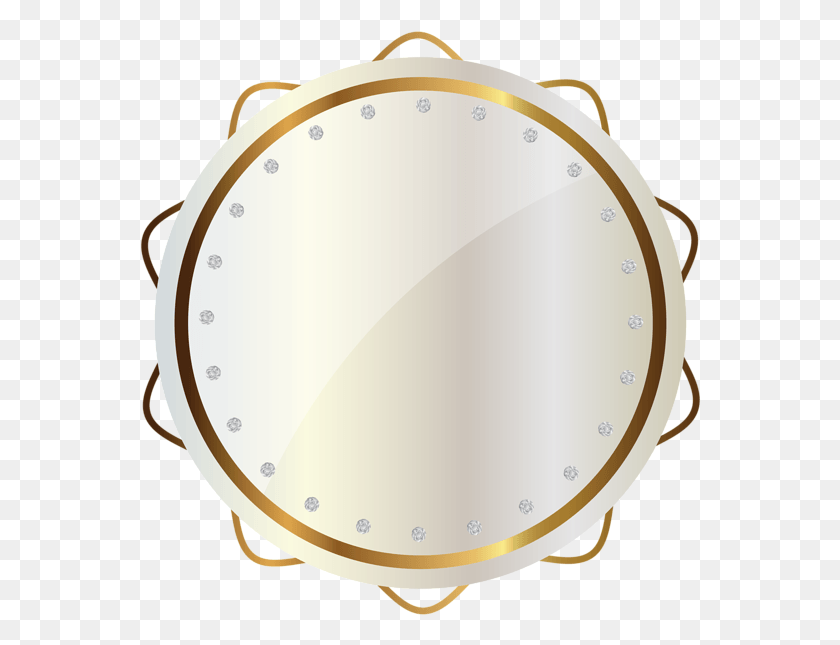 562x585 Black And White Arched Crown Clipart White And Gold Seal, Drum, Percussion, Musical Instrument HD PNG Download