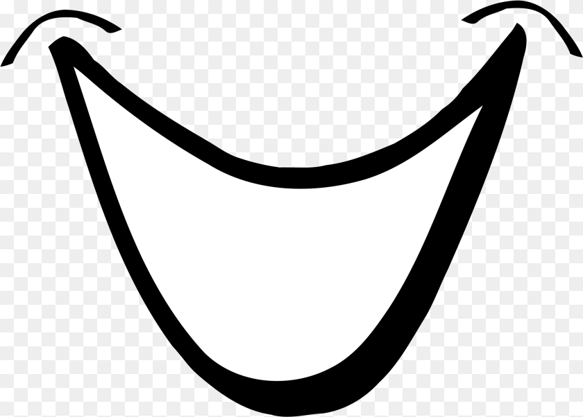 2206x1580 Black And White Clipart Human Mouth Smiley Laughing Mouth, Triangle Sticker PNG