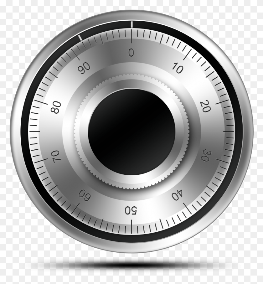 887x964 Black And White Cracking Combination Lock Round Scale Combination Lock, Combination Lock, Wristwatch HD PNG Download
