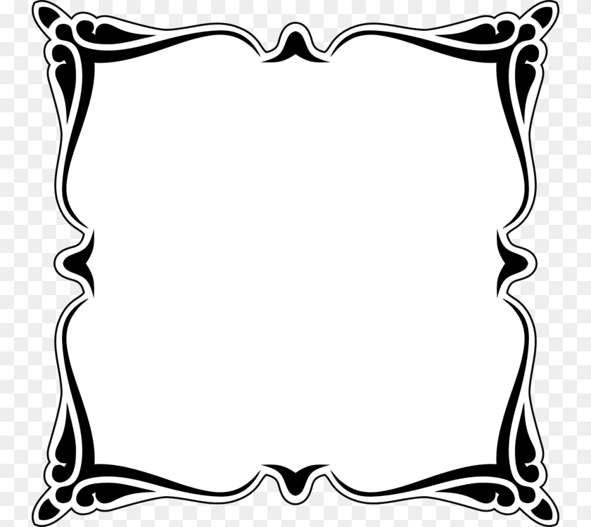 750x750 Black And White Decorative Arts Picture Frames Ornament Free, Stencil, Home Decor, Text, Smoke Pipe Transparent PNG