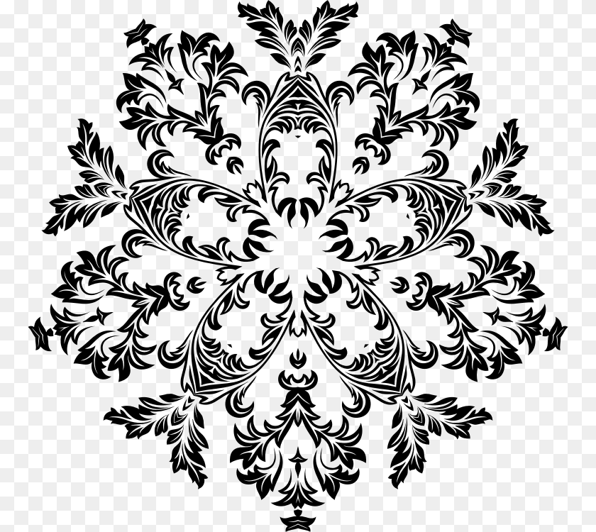 762x750 Black And White Design Ornamental Design, Gray PNG