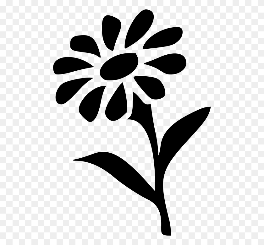 502x720 Black And White Flowers Clipart 5 Buy Clip Art Plantillas Blanco Y Negro Flores, Gray, World Of Warcraft HD PNG Download