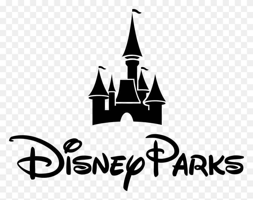 2195x1703 Black And White Free Disneys Icons Encode Disney Parks Logo, Stencil, Text HD PNG Download