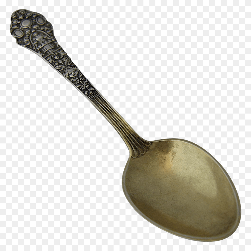 975x975 Black And White Gorham Sterling Medici Pattern Spoon, Cutlery, Wooden Spoon HD PNG Download