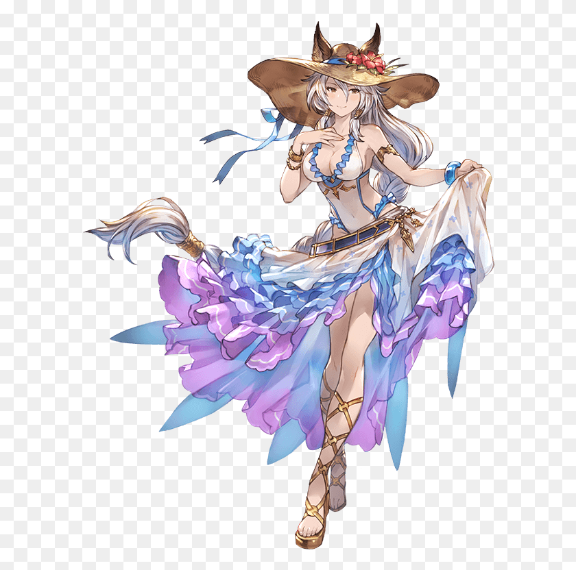 602x772 Black And White Heles Summer Granblue Wikia Fandom Granblue Fantasy Heles Summer, Dance Pose, Leisure Activities, Performer HD PNG Download