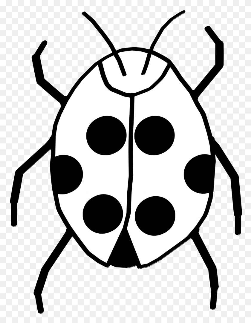 999x1308 Black And White Ladybug Clipart Bug Clipart Black And White, Stencil, Texture, Wasp HD PNG Download