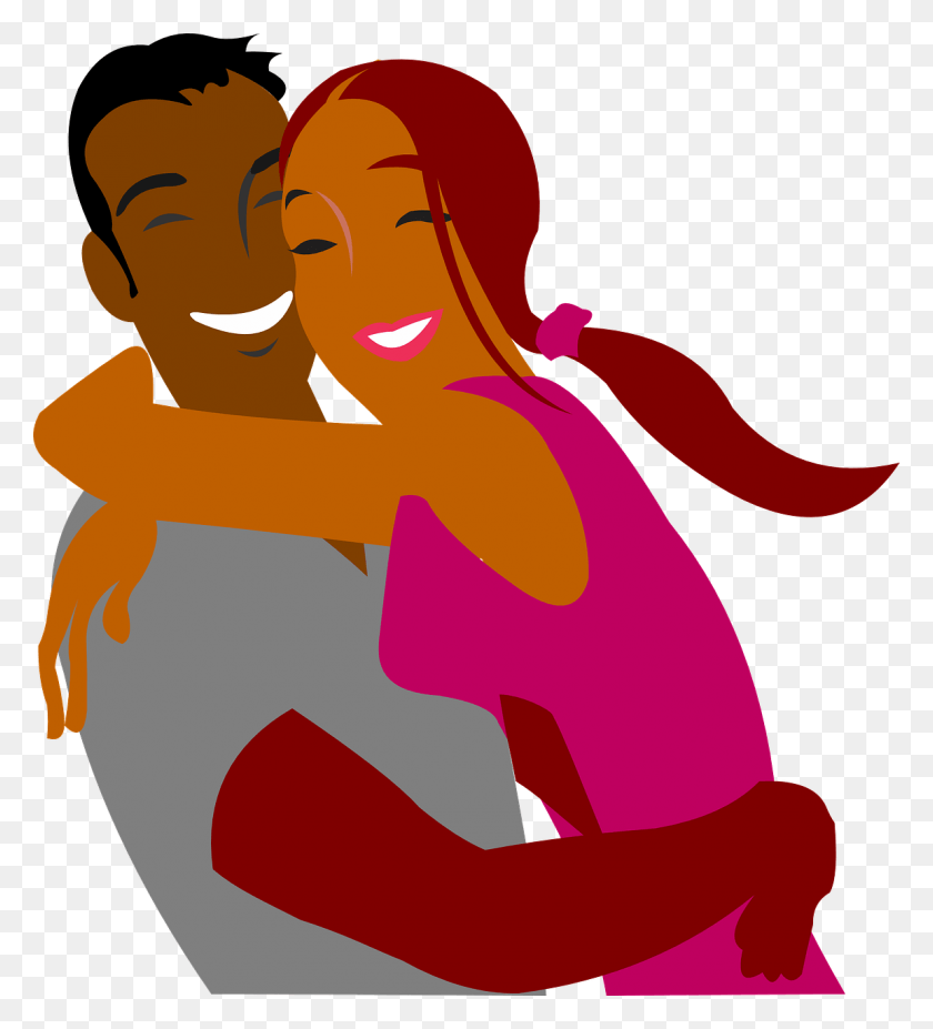 1151x1280 Black And White Library Black Cartoon Couples Image Couple Hugging Clipart, Person, Human, Outdoors HD PNG Download