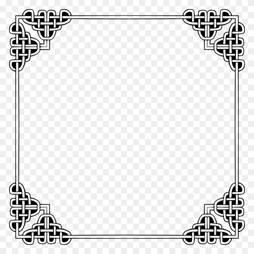 2338x2338 Black And White Library Continued Big Image Illuminated Manuscript Borders, Gray, World Of Warcraft HD PNG Download