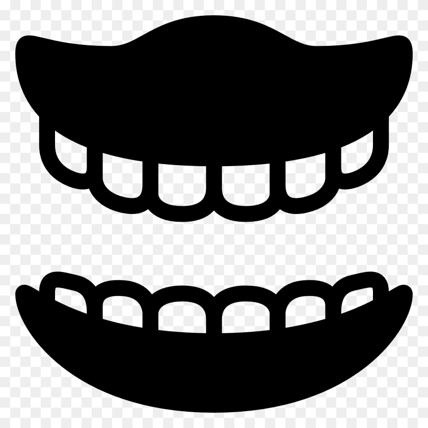 1600x1600 Black And White Library Icon, Teeth, Mouth, Lip HD PNG Download