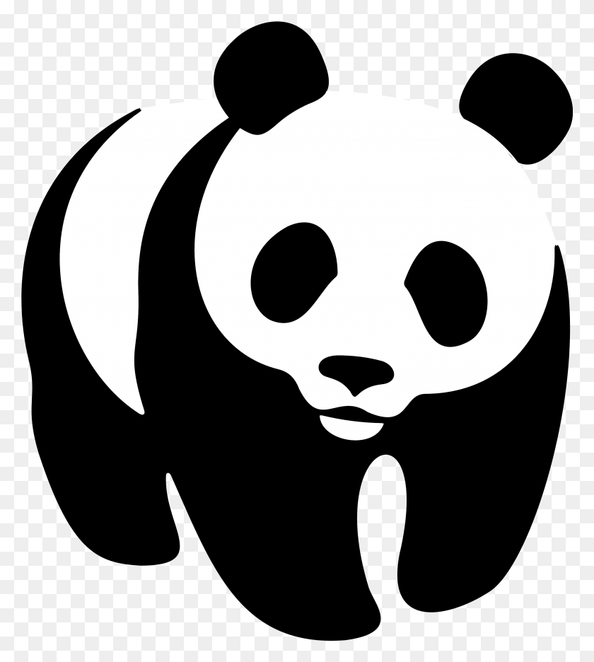2924x3287 Черно-Белый Логотип Logok Wwf World Wildlife Fund Logo, Трафарет, Футбольный Мяч, Мяч Png Скачать