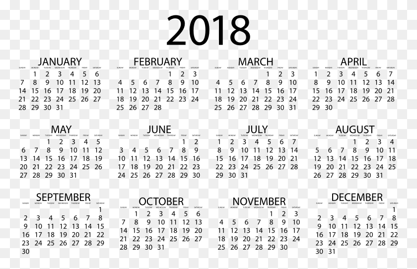 766x482 Черно-Белое Изображение Среднего Изображения 2018 Календарь С Крупным Шрифтом, Серый, World Of Warcraft Hd Png Скачать