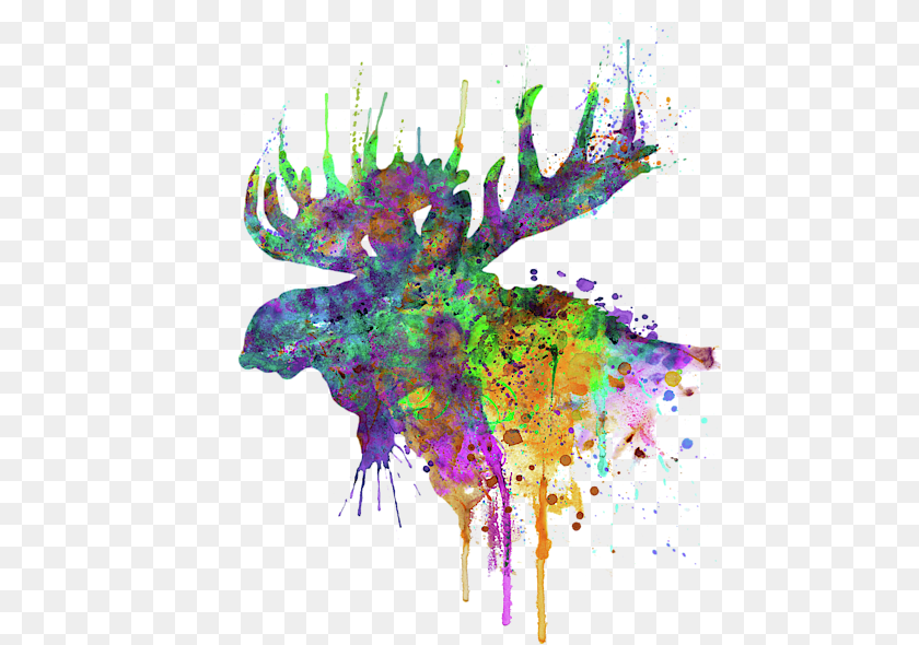 581x590 Black And White Moose, Art, Graphics, Plant, Purple Transparent PNG