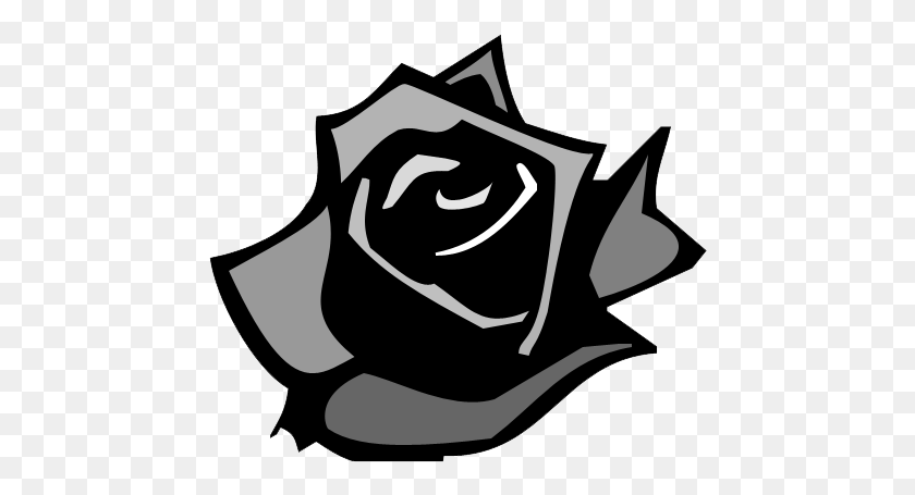 458x395 Black And White Rose, Symbol, Plant, Logo HD PNG Download