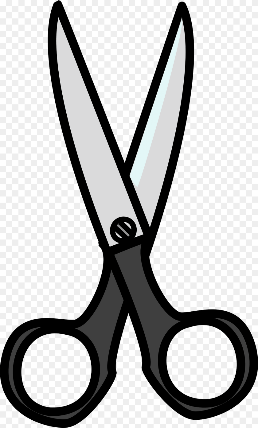 Black And White Scissors Clipart, Blade, Shears, Weapon, Bow Transparent PNG
