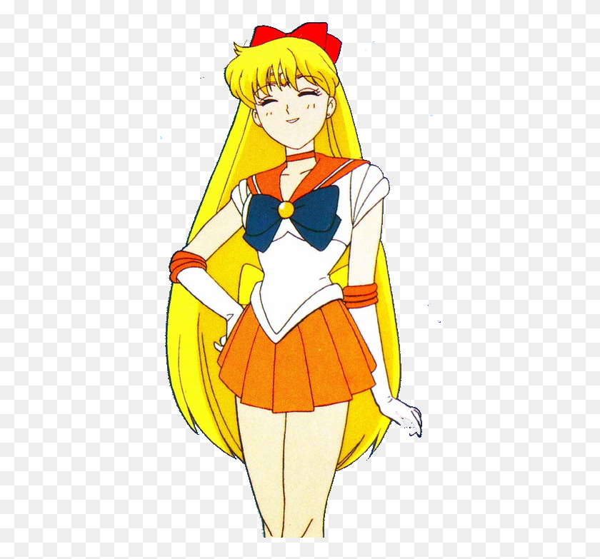 394x723 Черно-Белое Изображение Sailor Moon Dub Персонажи Sailor Moon Венера, Человек, Человек, Одежда Png Скачать