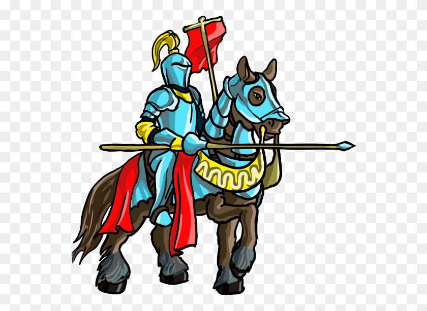 562x553 Black And White Stock Medieval Knight Cartoon How, Horse, Mammal, Animal HD PNG Download