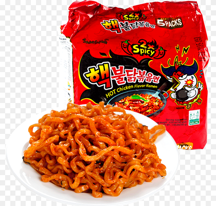 800x800 Black And White Stock Usd Three Raise Double Turkey Samyang 2x Spicy Hot Chicken Flavor Ramen 155 Pound, Food, Noodle PNG