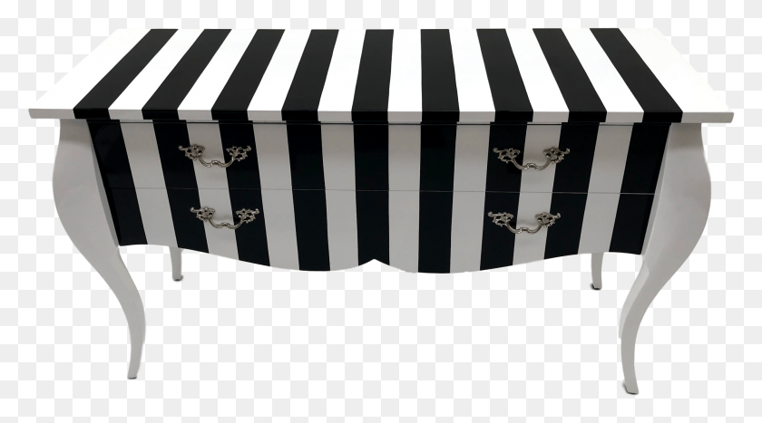 1974x1031 Black And White Striped 2 Drawer Chest Coffee Table, Tablecloth, Box, Rug Descargar Hd Png