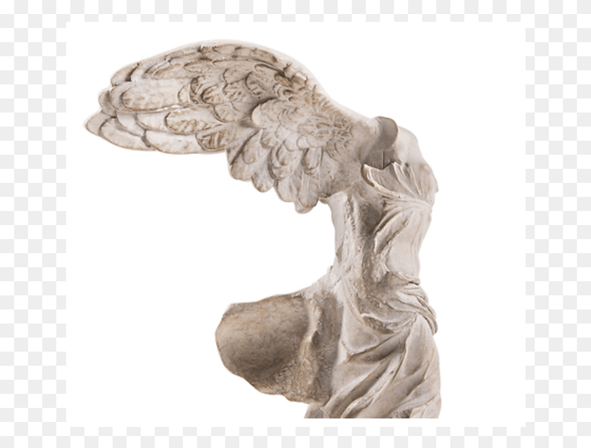 654x577 Black And White Victory Of Samothrace Alas De La Victoria De Samotracia, Sculpture, Cuff HD PNG Download