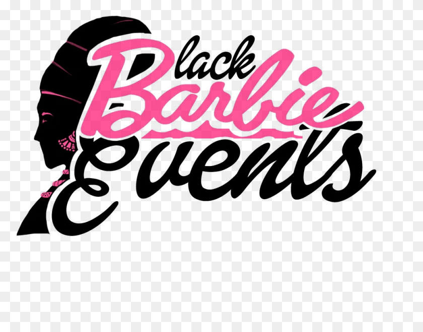 969x746 Black Barbie Logo Calligraphy, Text, Alphabet, Symbol HD PNG Download