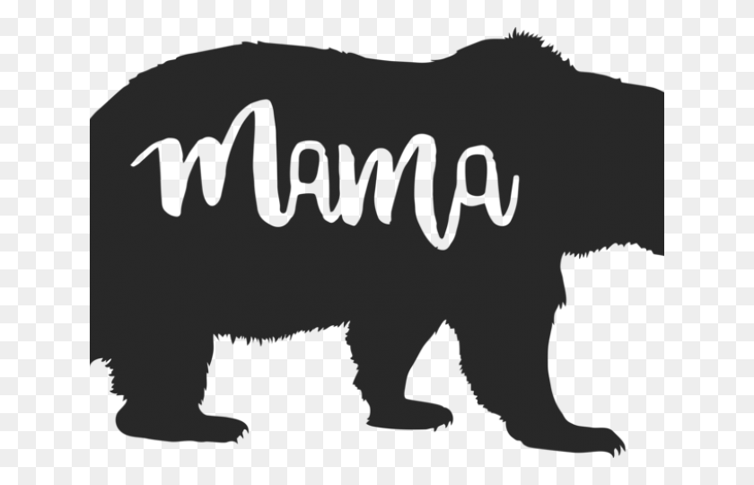 640x480 Черный Медведь Клипарт Мама Медведь Коготь, Текст, Почерк, Плакат Hd Png Скачать
