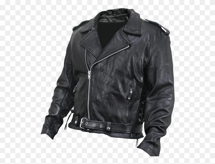 526x583 Black Biker Leather Jacket Transparent Image Biker Jacket Transparent, Clothing, Apparel, Coat HD PNG Download