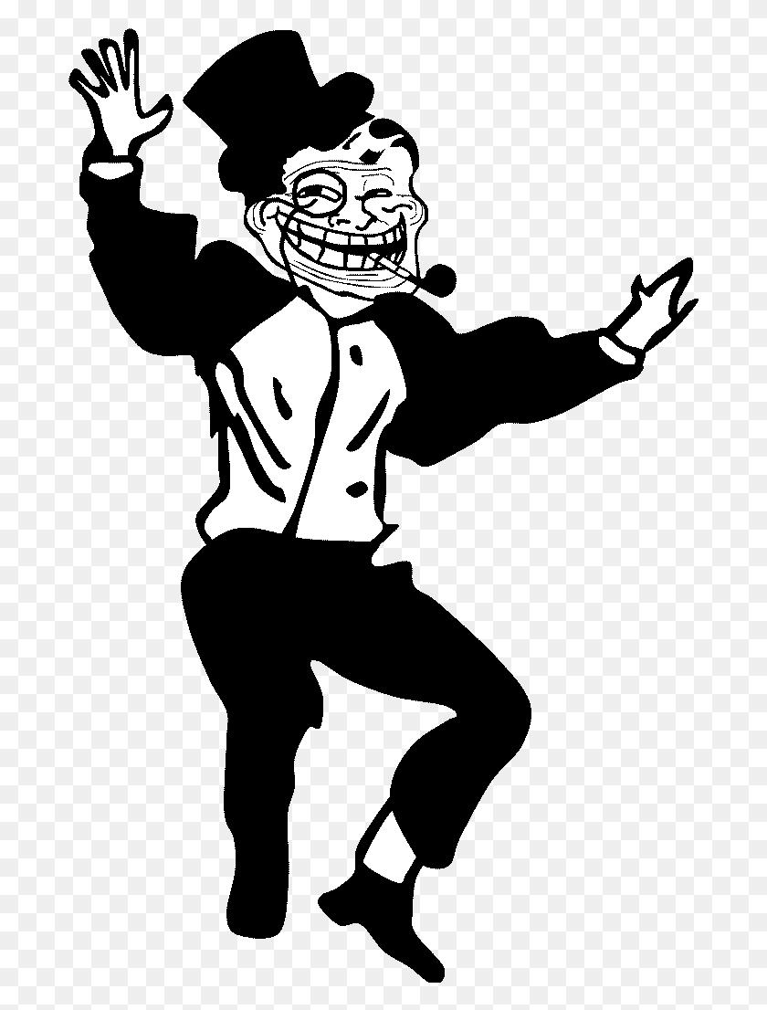 691x1046 Black Black And White Man Fictional Character Male Troll Dad Dance, Clothing, Apparel, Face HD PNG Download