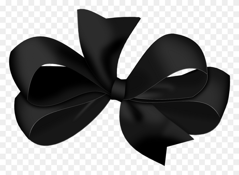 1485x1058 Black Bow Ribbon Free Image Black Ribbon Bow Transparent Background, Tie, Accessories, Accessory HD PNG Download