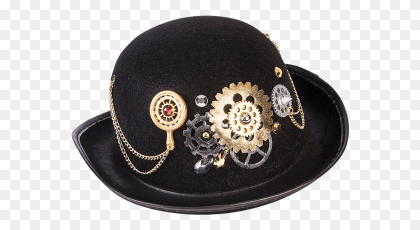 556x400 Black Bowler Hat Diy Hat Headgear Gothic Fashion Baseball Cap, Clothing, Apparel, Cap HD PNG Download