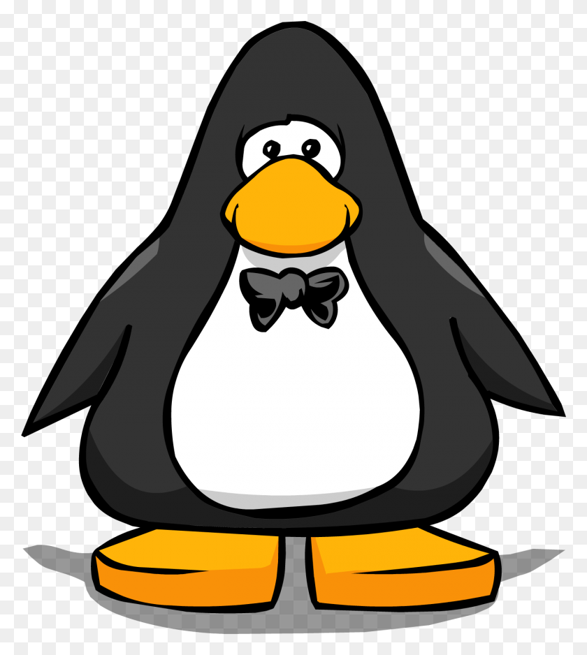 1380x1554 Black Bowtie From A Player Card Penguin With A Fedora, Bird, Animal, King Penguin HD PNG Download