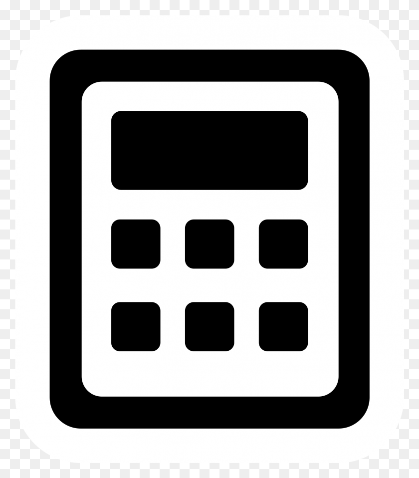 1647x1897 Black Calculator Creative Commons Calculator Icon, Electronics HD PNG Download