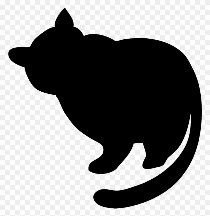 886x915 Black Cat Clipart, Animal, Mammal HD PNG Download