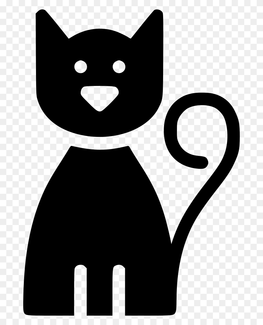 692x980 Black Cat Comments Black Cat, Stencil, Cat, Pet HD PNG Download