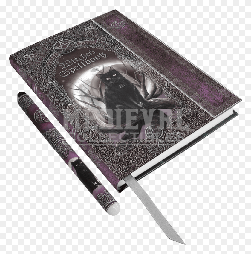 841x851 Black Cat Embossed Spell Book With Pen Bloknot Vedmi, Tabletop, Furniture, Novel HD PNG Download