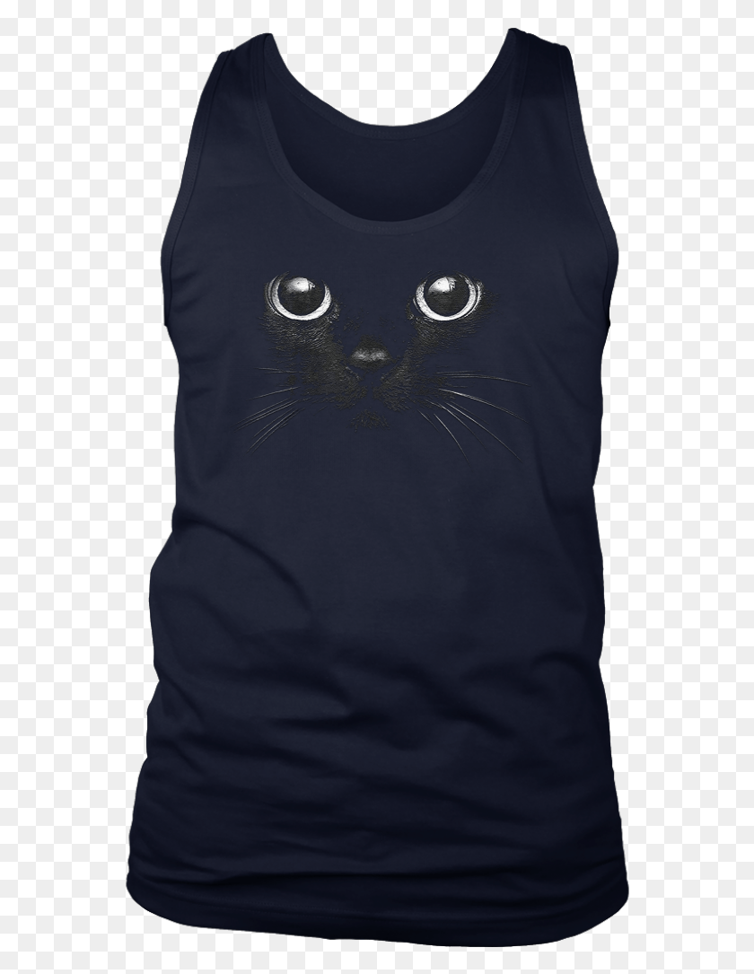 562x1025 Black Cat Face Graphic T Shirt Christmas Gift For Cat Black Cat, Clothing, Apparel, Pet HD PNG Download